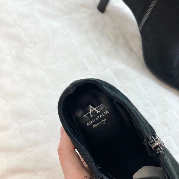Aquatalia Dina Black Suede Booties - Picture 11 of 11